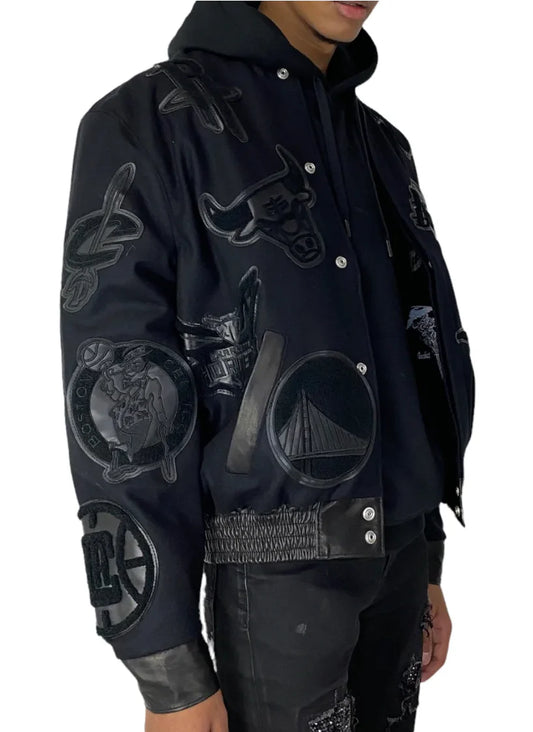 Chaqueta Jeff Hamilton “NBA Collage Wool & Leather”