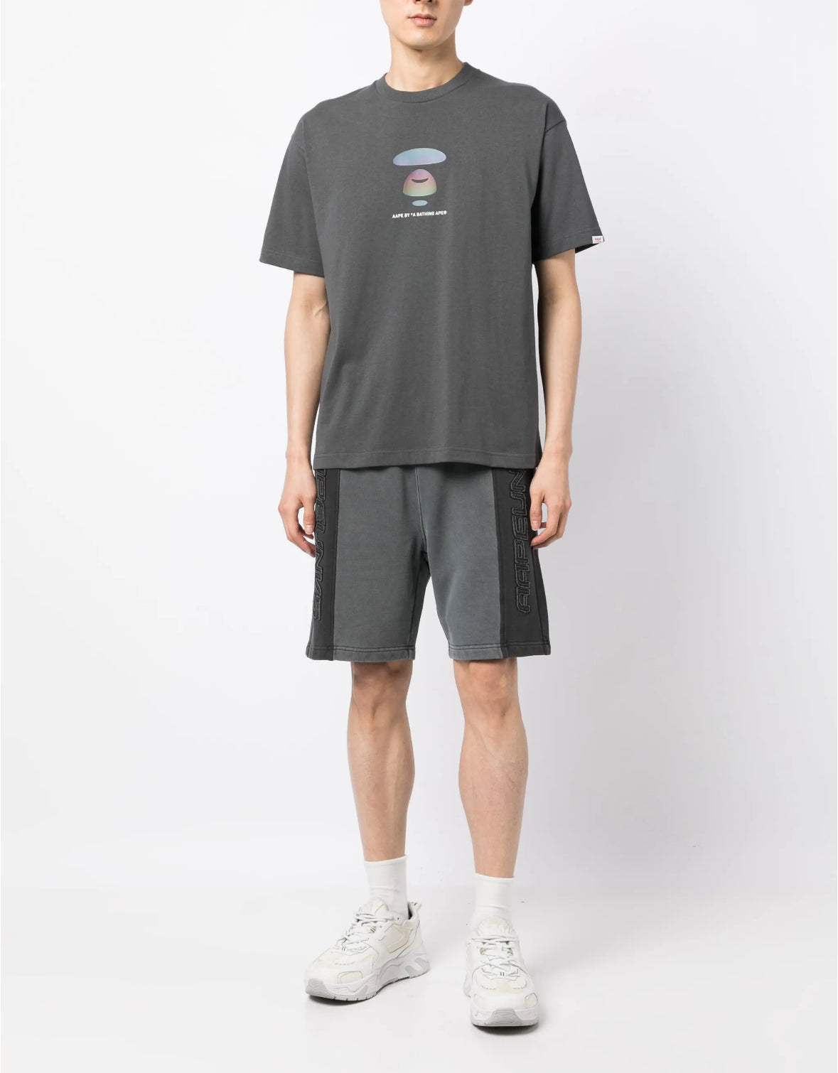 bape t-shirt “aape grey”